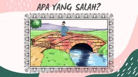 Ada pria sedang menyeberangi jembatan.