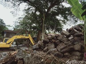 Niatnya Mau Bikin Kolam Renang, Eh Malah Ketemu Arca dan Batu Candi
