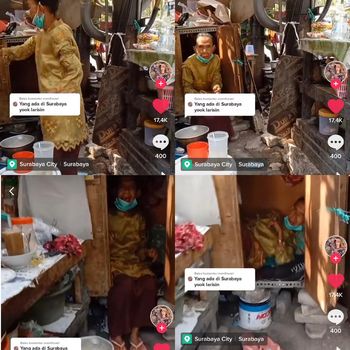 Kisah viral nenek penjual makanan ringan tinggal lemari rongsok.