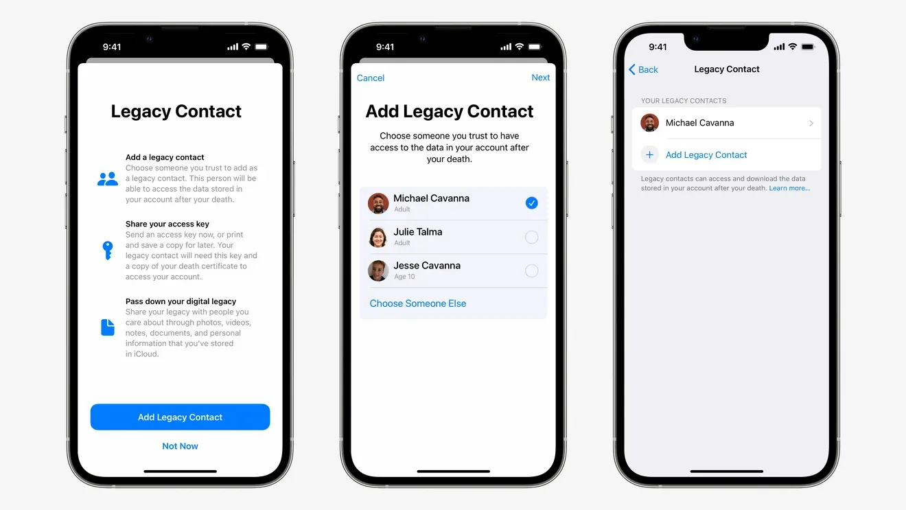 Legacy Contacts fitur Apple