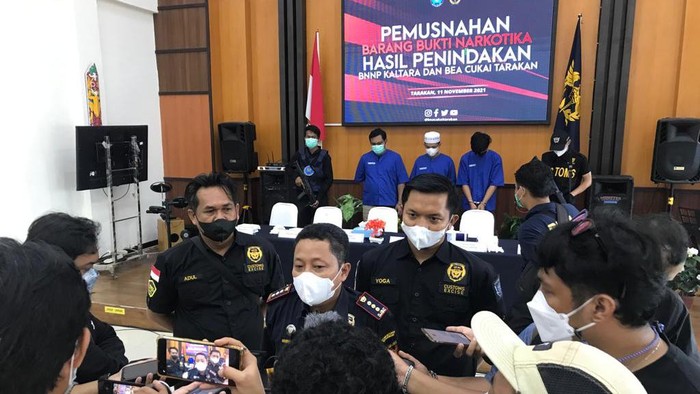 Upaya penyelundupan sabu dari Malaysia ke Sulsel digagalkan aparat gabungan. Upaya penyelundupan itu melibatkan 2 orang napi Lapas Tarakan. (dok Istimewa)
