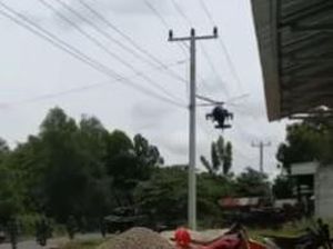 Heboh! Helikopter Militer Rusak Atap Kios di Sumsel, TNI AD Langsung Diperbaiki