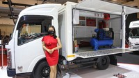 Begini penampakan peralatan unit Bengkel Isuzu Berjalan (BIB) di Gaikindo Indonesia International Auto Show (GIIAS) 2021 di ICE BSD, Tangerang, Banten, Jumat (12/11/2021).