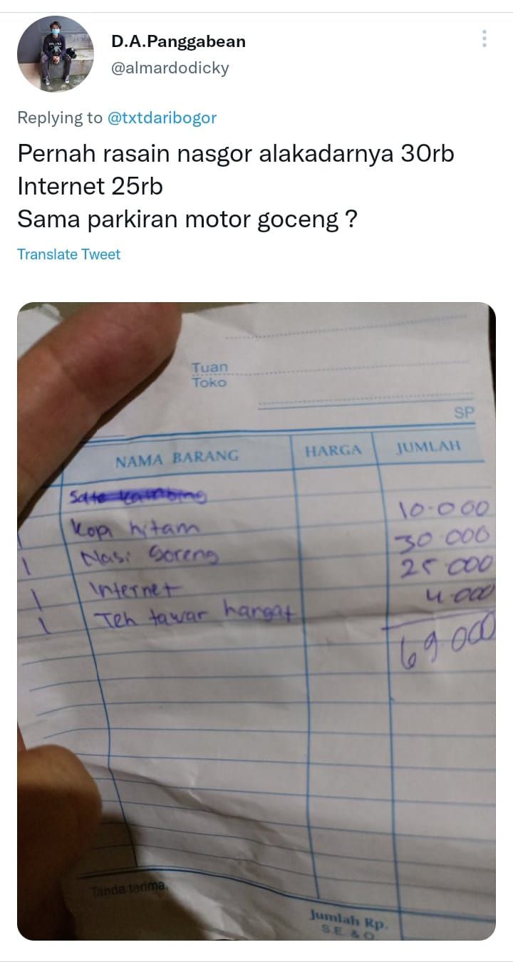 Kena Getok Harga, Netizen Bayar Rp 250 Ribu untuk Makan Angkringan