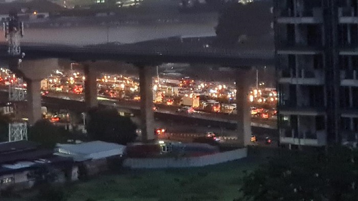 Kemacetan di Jalan Gatot Subroto, Jakarta. Foto pukul 17.50 (Fajar Pratama/detikcom)
