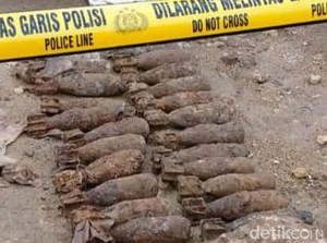 26 Mortir Diduga Peninggalan Zaman Belanda Ditemukan Terkubur Tanah di Tuban