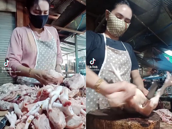 Penjual Ayam Glowing Viral Penjual Ayam Glowing di Palangkaraya, Bikin Netizen Salah Fokus