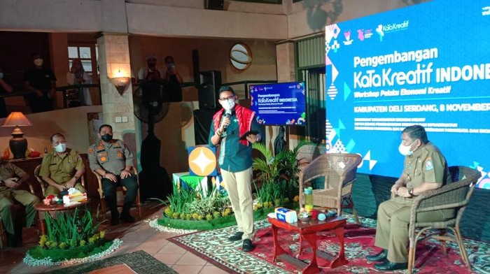 Menparekraf Sandiaga Uno di Deli Serdang.