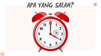 Gambar jam sederhana. Apa yang aneh?