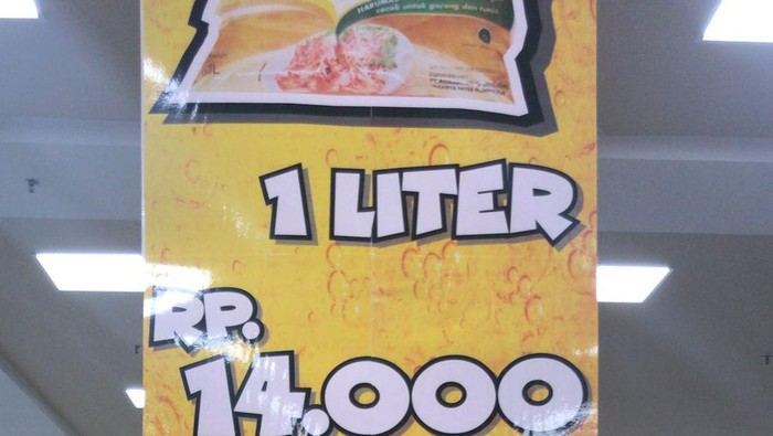 Penampakan minyak goreng Rp 14.000/liter