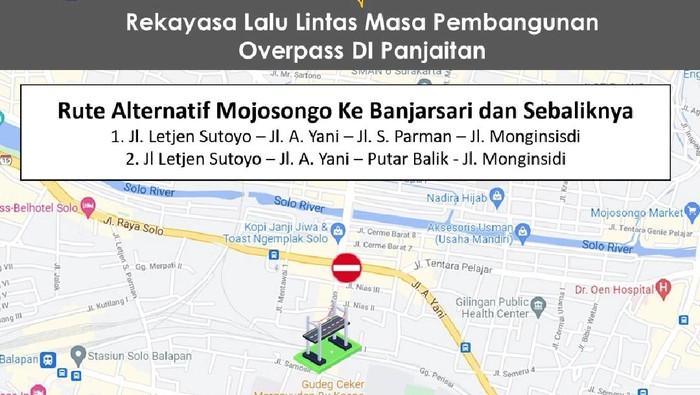 Rekayasa lalu lintas penutupan ruas jalan DI Panjaitan.