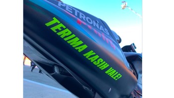 Postingan dari tim Petronas SRT. Terima kasih Vale! Foto: (Twitter)