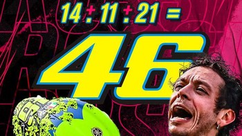 Meme cocoklogi dari fans, tanggal balapan 14 November 2021, kalau dijumlah adalah 14+11+21 = 46, nomor motor Rossi. Foto: (Twitter)