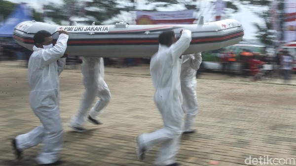 Momen PMI Gelar Simulasi Penanganan Bencana La Nina