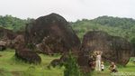 Potret Bebatuan yang Konon Digendong dari Merapi