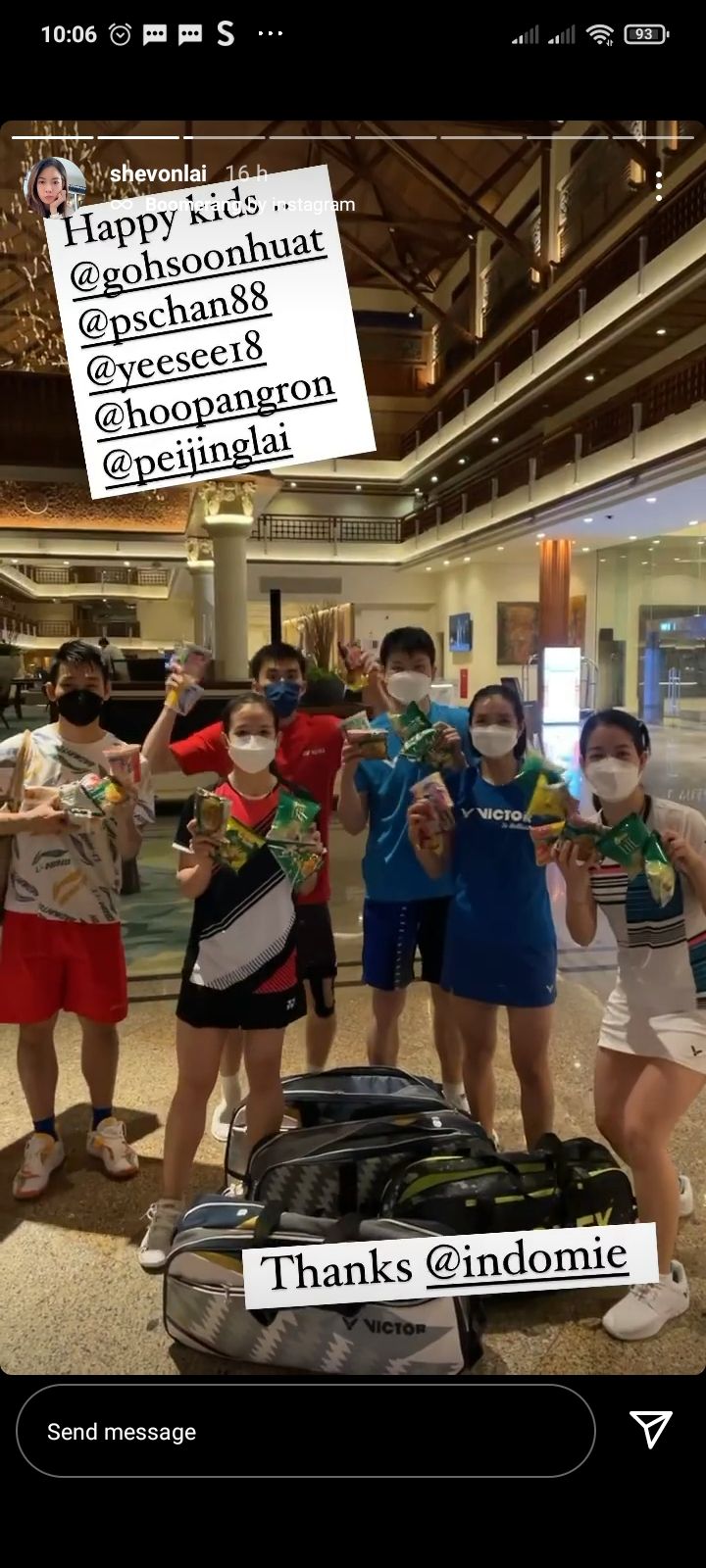 Atlet Bulutangkis Indonesia Open Kegirangan Disuguhi Banyak Indomie