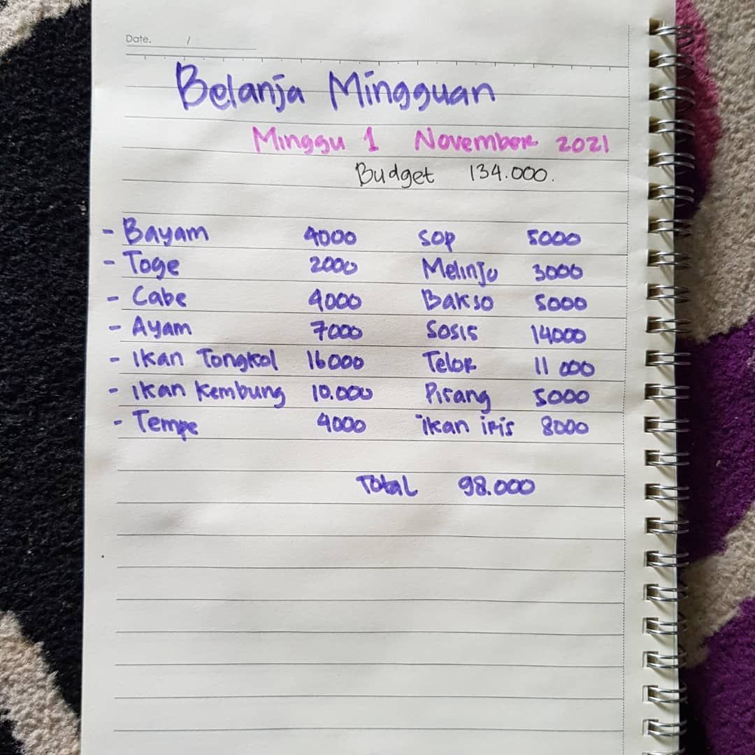 Emak-emak Ini Tunjukkan Trik Belanja Rp 11 Ribu Sehari sampai Rp 70 Ribu Seminggu