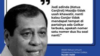 Semua bermula dari candaan Wakil Ketua Umum (Waketum) Partai Golkar Nurdin Halid soal Golkar yang terbuka dengan Ganjar.