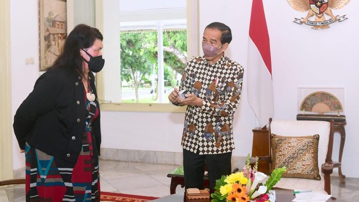 Jokowi bertemu Menlu Selandia Baru Nanaia Mahuta (Foto: Muchlis Jr - Biro Pers Sekretariat Presiden)