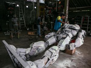 Sulap Limbah Jadi Robot, Kerajinan Asal Bantul Ini Tembus Pasar Luar Negeri