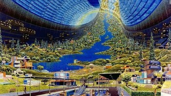 Tim O’Neill mengetengahkan tiga desain potensial permukiman manusia di angkasa, yaitu Bernal Sphere, Toroidal Colony (gambar) dan Cylindrical Colony. Manusia yang bisa ditampung sekitar 10 ribu sampai sejuta orang dengan desain bisa berotasi untuk membuat gravitasi tiruan. Foto: NASA