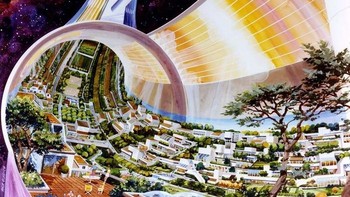 Konsep yang diketengahkan Bezos dan Blue Origin meniru desain ini. Pada tahun 1975, grup riset yang dipimpin profesor Gerard O’Neill mengilustrasikan kira-kira seperti apa permukiman manusia di luar angkasa. Riset ini disponsori oleh NASA. Foto: NASA