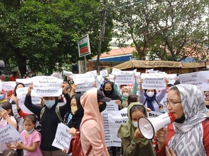 Pencari Suaka WN Afghanistan Kembali Demo di Kantor UNHCR Jakpus