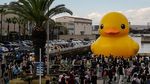 Potret Bebek Karet Raksasa yang Bikin Warga Osaka Salah Fokus