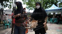 Warga terus berdatangan untuk mengikuti program vaksinasi rabies dengan membawa hewan peliharaannya.