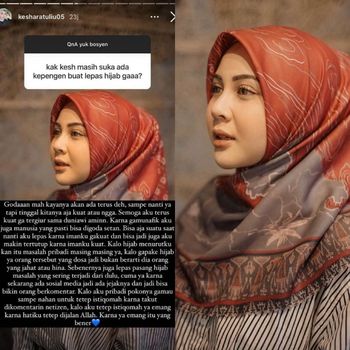 gaya hijab Kesha Ratuliu.