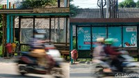 Begini perbandingan sebelum dan setelah halte BPI ditata.