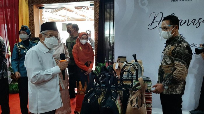 Maruf Amin Tinjau UMKM di Aceh (Lisye-detikcom)