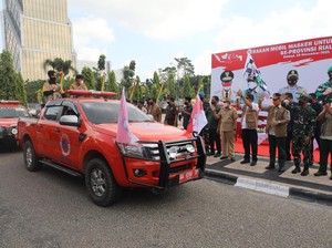 BNPB Kerahkan Mobil Masker untuk Tingkatkan Kepatuhan Prokes di Riau