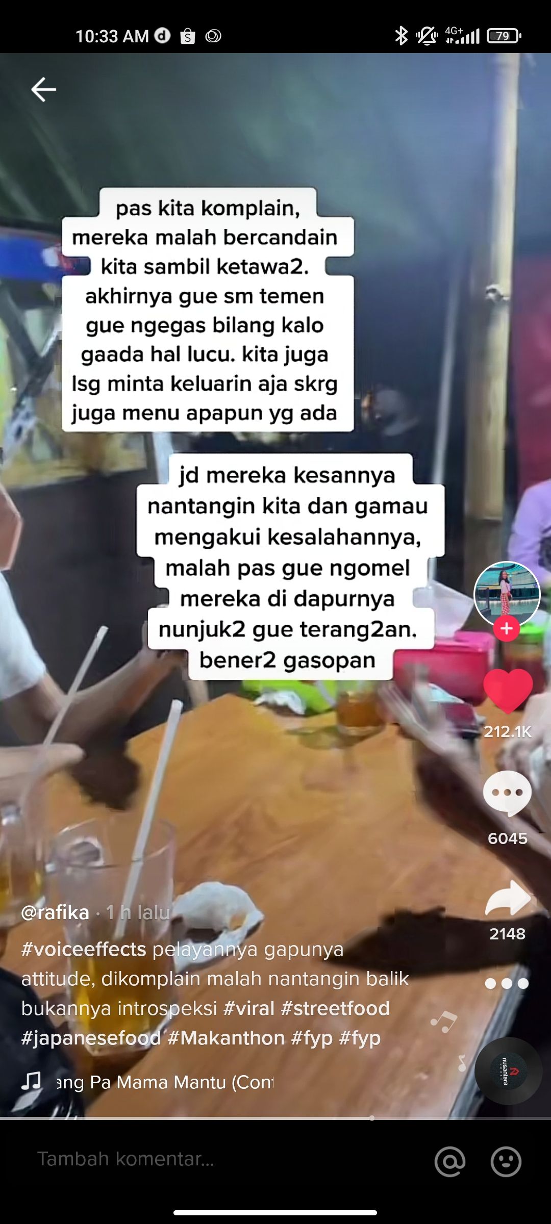 Pelayanan Buruk, Wanita Ini Adu Mulut di Warung Jepang Sopo Ngiro