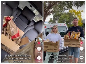 Beli Makanan Rp 3,3 Juta untuk Gelandangan, Selebgram Ini Dituduh Cuma Ngonten