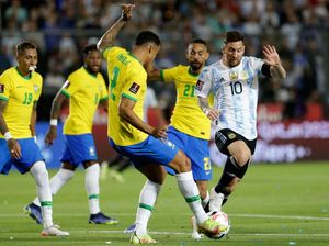 Momen-momen Messi Cs Ditahan Imbang Brasil