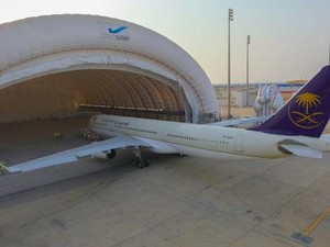 Arab Saudi Miliki Hanggar Tiup Terbesar di Dunia