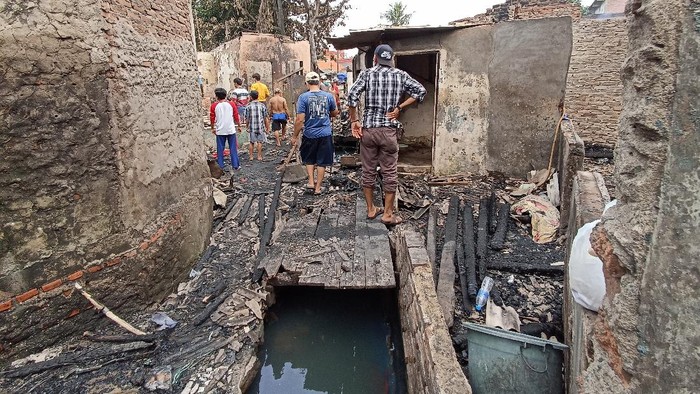 Lokasi kebakaran 37 rumah di Koja Jakut