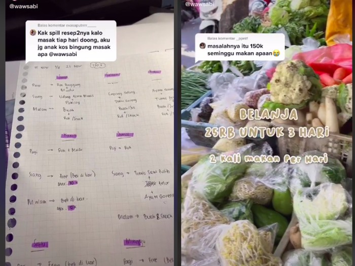 Khusus Anak Kos, Ini Cara Hemat Belanja Makan Rp 25.000 untuk 3 Hari