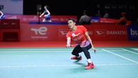 Jojo, sapaan akrabnya, berjuang dengan melewati tiga game saat berhadapan dengan Kidambi Srikanth di babak 16 besar Indonesia Masters 2021. Foto: Dok. Humas PP PBSI