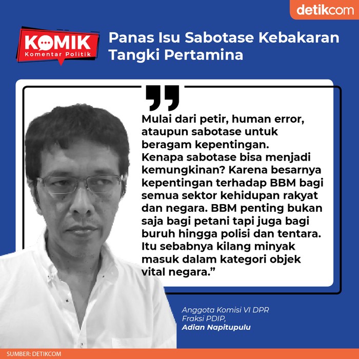 Panas Isu Sabotase Kebakaran Tangki Pertamina (Tim Infografis) Panas Isu Sabotase Kebakaran Tangki Pertamina (Tim Infografis)