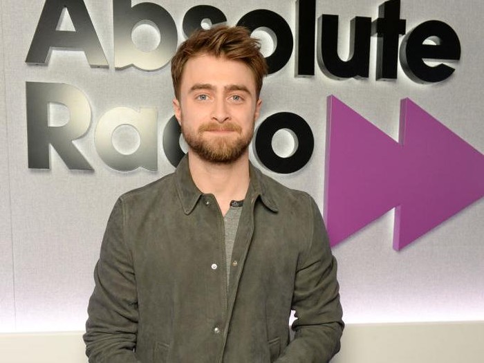 LONDON, ENGLAND - APRIL 25: Daniel Radcliffe poses during a visit to Absolute Radio on April 25, 2019 in London, England. (Photo by Nicky J Sims/Getty Images)