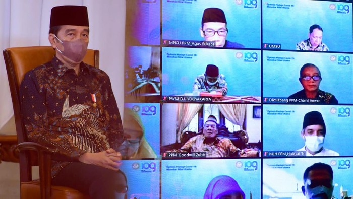 Sambutan virtual Jokowi di Milad 109 Muhammadiyah