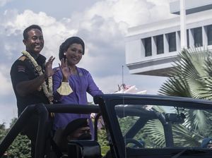 Senyum Cerah Andika Saat Tradisi Pisah Sambut Panglima TNI