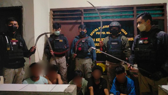 Tim Jaguar amankan 5 remaja yang hendak tawuran di Tanah Baru, Depok