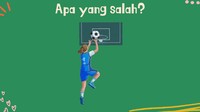 Apa yang salah dari anak yang sedang main basket ini?