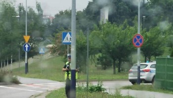 Sedang apa polisi itu bersembunyi di sana? Foto: Bored Panda