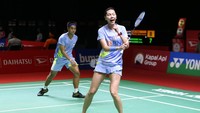 Game pertama berhasil direbut Hafiz/Gloria. Skornya 21-16. Foto: Dok. PP PBSI