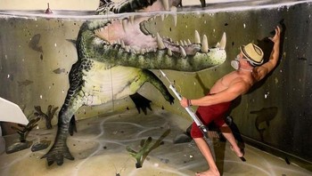 Awas ada buaya! Foto: Instagram/scaf_oner