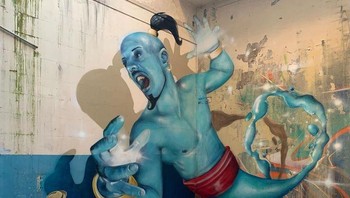 Ia menggambar semua jenis binatang dinosaurus, ular, tengkorak, tulang, robot, dan hal keren lainnya. (Foto: Instagram/scaf_oner)